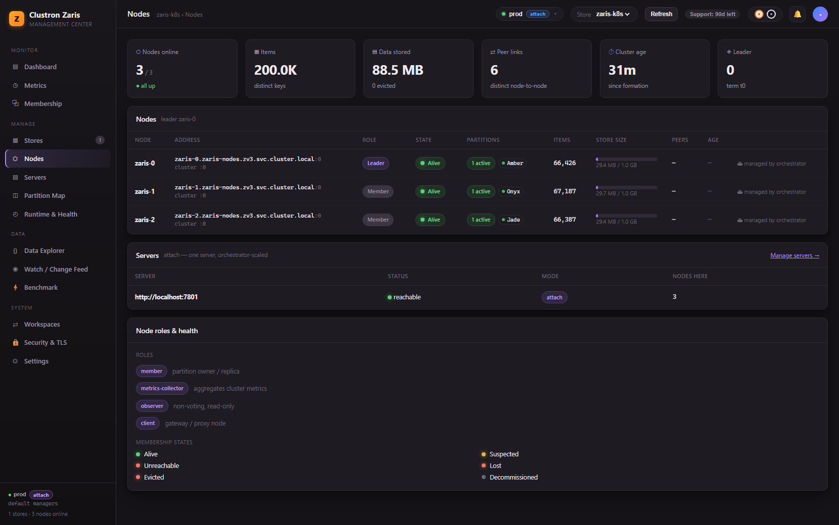 Linear Scaling Benchmark — 1 → 2 → 3 Nodes, Live — screen 7