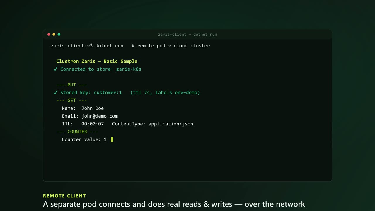 Getting Started — a Distributed Cache for .NET in Minutes — screen 8